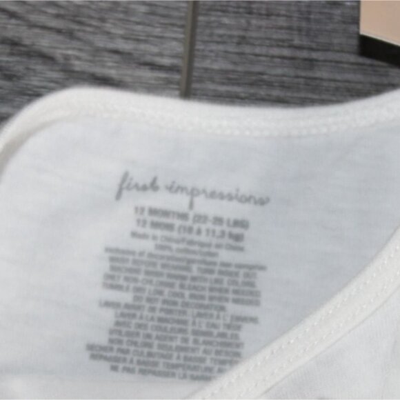First Impressions Infant Long Sleeve 'Awesome Girl' T-Shirt-White-12 Months - Picture 3 of 5